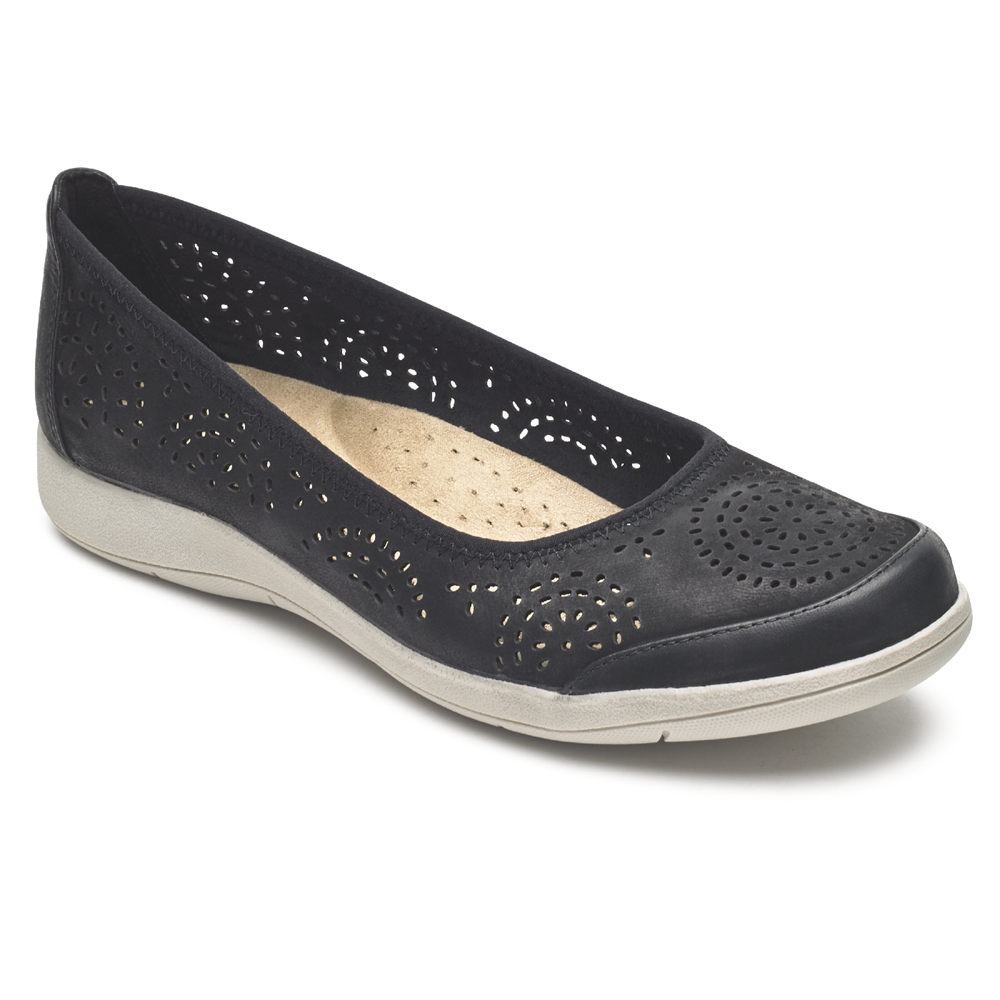 Rockport Slip-On For Womens Black - Daisey Ballet - EZ1649570